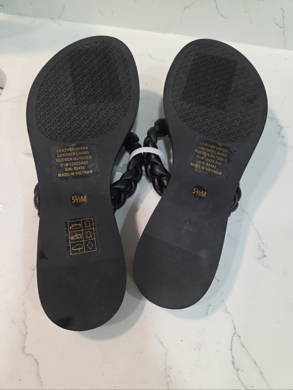Tory Burch Braided Benton Leather Thong Sandal size 5.5 - Picture 5 of 8
